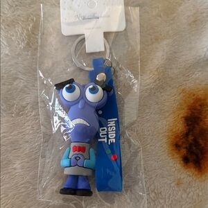 Inside Out Fear Character Keychain - Purple & Blue